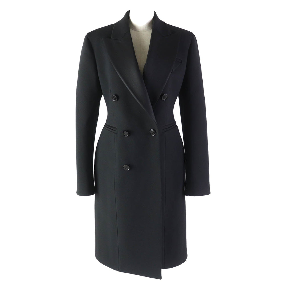 BOTTEGAVENETA coat 677498 Main: 63% acrylic, Main: 20% wool, Main: 16% polyester, Main: 1% polyurethane, Lining: 100% rayon, Collar: 98% wool, 2% polyurethane black Women 34 Used Authentic