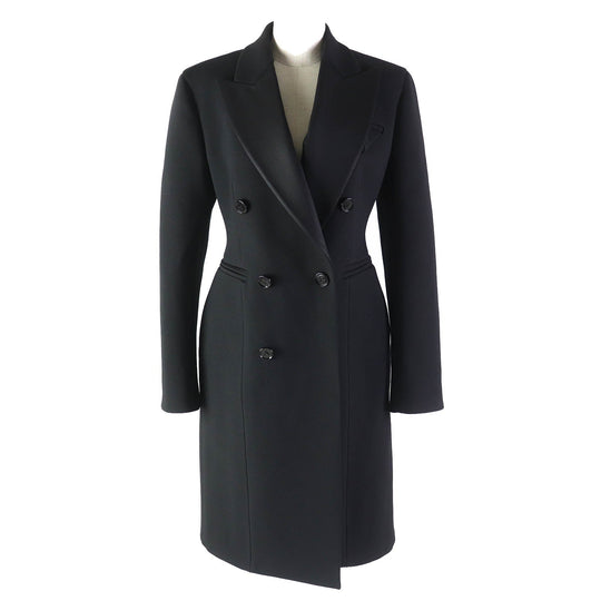 BOTTEGAVENETA coat 677498 Main: 63% acrylic, Main: 20% wool, Main: 16% polyester, Main: 1% polyurethane, Lining: 100% rayon, Collar: 98% wool, 2% polyurethane black Women 34 Used Authentic