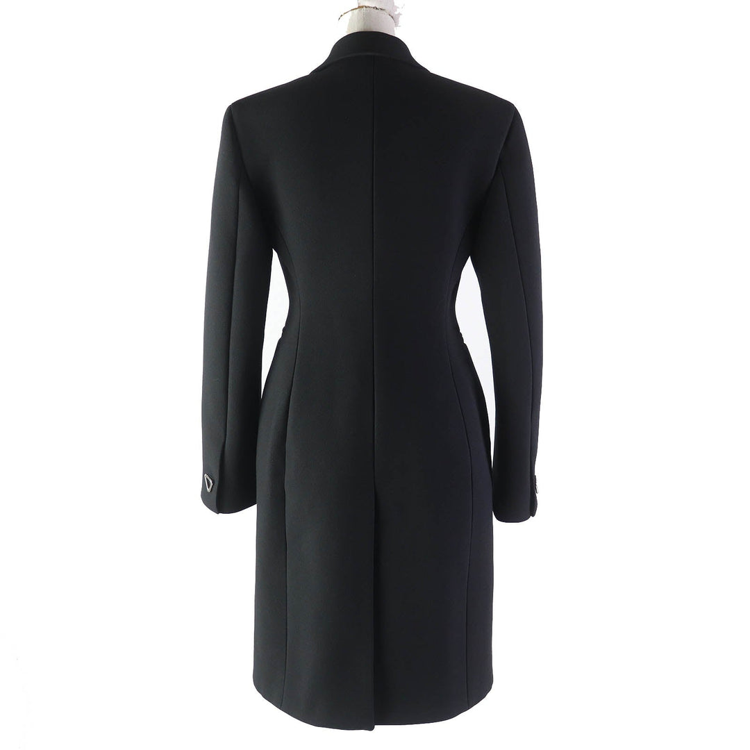 BOTTEGAVENETA coat 677498 Main: 63% acrylic, Main: 20% wool, Main: 16% polyester, Main: 1% polyurethane, Lining: 100% rayon, Collar: 98% wool, 2% polyurethane black Women 34 Used Authentic
