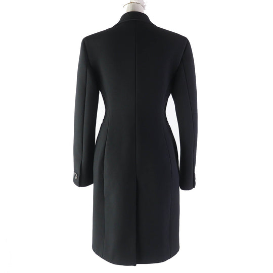 BOTTEGAVENETA coat 677498 Main: 63% acrylic, Main: 20% wool, Main: 16% polyester, Main: 1% polyurethane, Lining: 100% rayon, Collar: 98% wool, 2% polyurethane black Women 34 Used Authentic