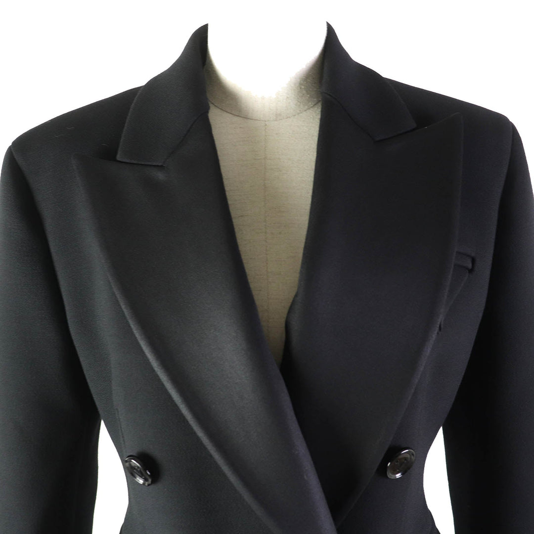 BOTTEGAVENETA coat 677498 Main: 63% acrylic, Main: 20% wool, Main: 16% polyester, Main: 1% polyurethane, Lining: 100% rayon, Collar: 98% wool, 2% polyurethane black Women 34 Used Authentic