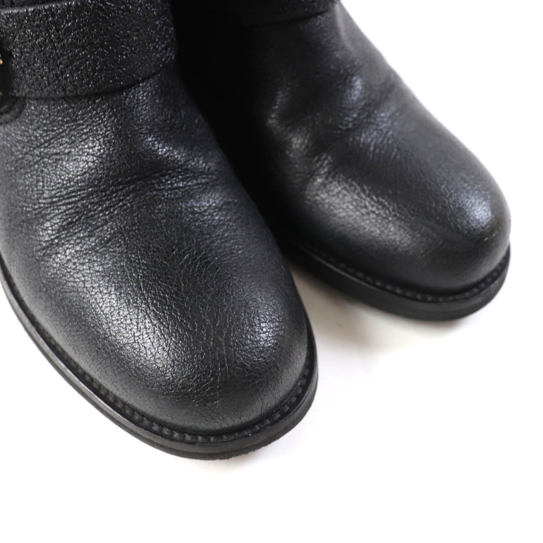 JIMMY CHOO short boots J00010870435 Main: Leather black MERRIL FAT Women 35 Used Authentic