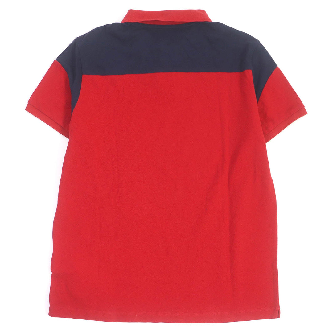 MONCLER Short sleeve polo shirt Main: 100% cotton Red MAGLIA POLO MANICA CORTA mens L Used Authentic