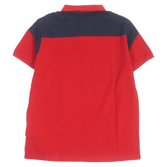 MONCLER Short sleeve polo shirt Main: 100% cotton Red MAGLIA POLO MANICA CORTA mens L Used Authentic