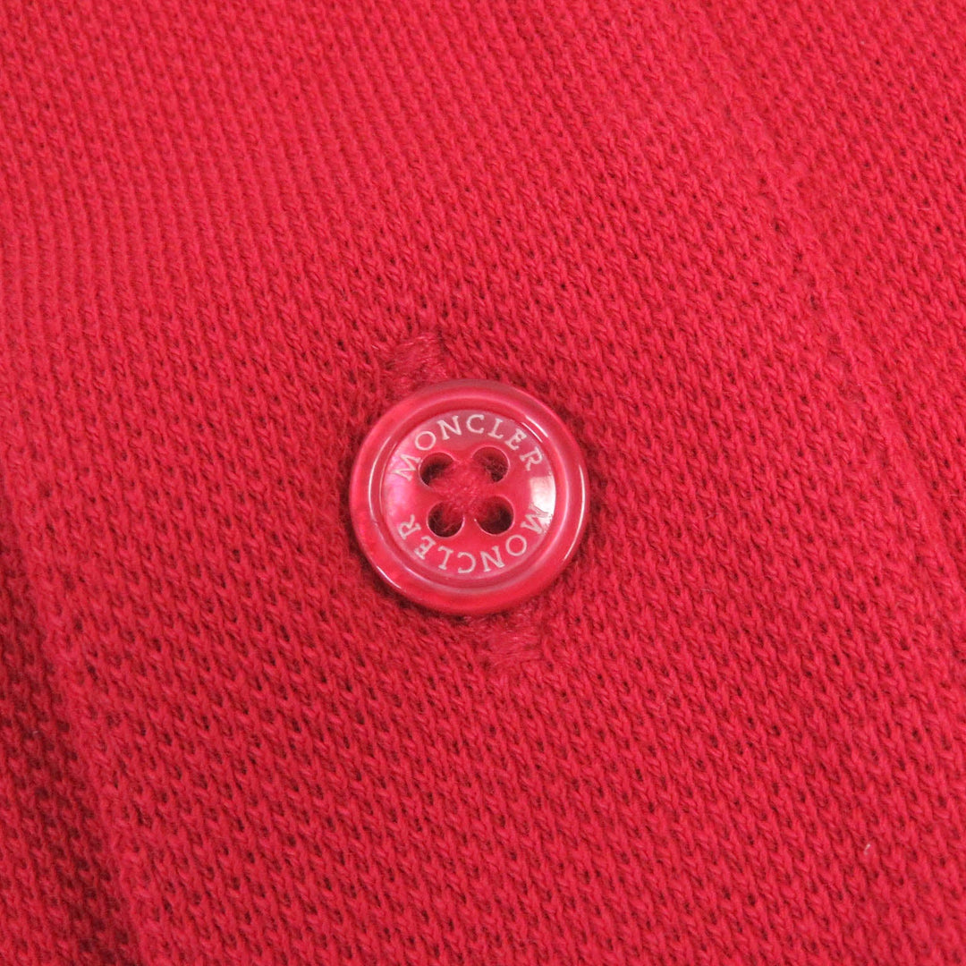 MONCLER Short sleeve polo shirt Main: 100% cotton Red MAGLIA POLO MANICA CORTA mens L Used Authentic