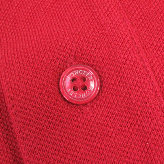 MONCLER Short sleeve polo shirt Main: 100% cotton Red MAGLIA POLO MANICA CORTA mens L Used Authentic