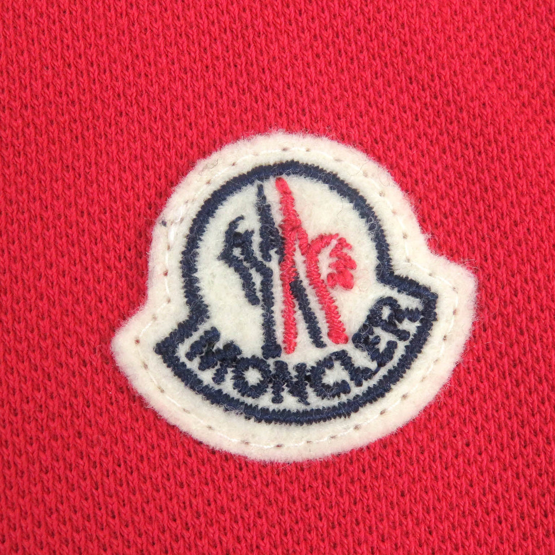 MONCLER Short sleeve polo shirt Main: 100% cotton Red MAGLIA POLO MANICA CORTA mens L Used Authentic
