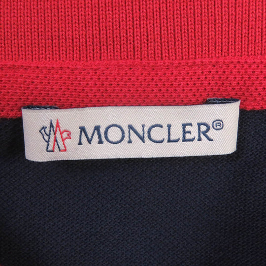MONCLER Short sleeve polo shirt Main: 100% cotton Red MAGLIA POLO MANICA CORTA mens L Used Authentic