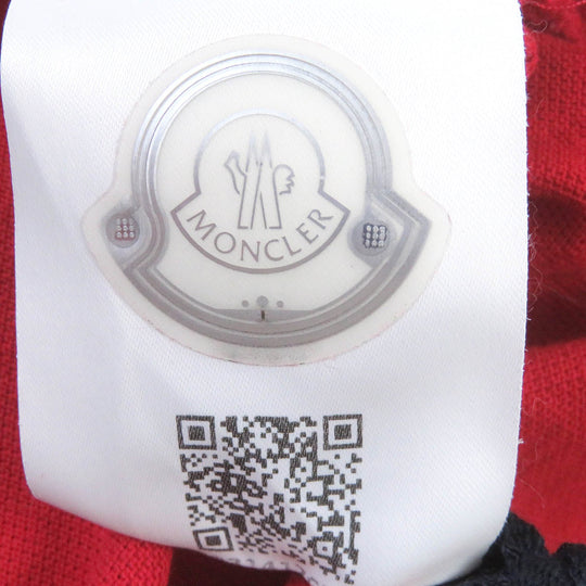 MONCLER Short sleeve polo shirt Main: 100% cotton Red MAGLIA POLO MANICA CORTA mens L Used Authentic