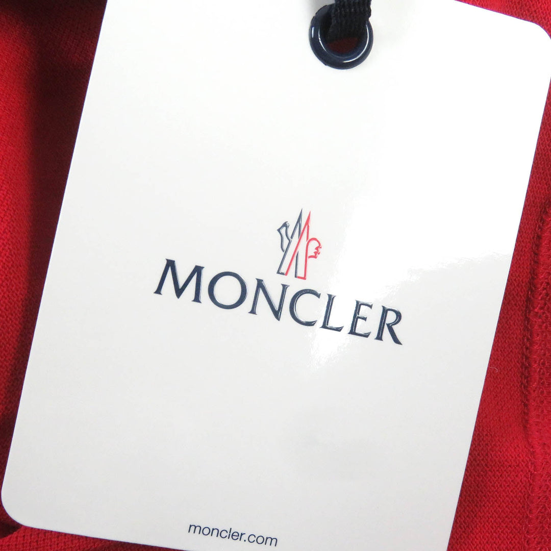 MONCLER Short sleeve polo shirt Main: 100% cotton Red MAGLIA POLO MANICA CORTA mens L Used Authentic