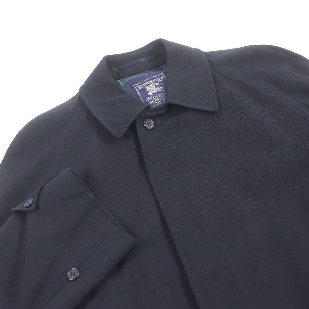 BURBERRY Stainless collar coat Outer material: 100% wool, Body lining: cotton, Sleeve lining: rayon Navy mens B89B Used Authentic