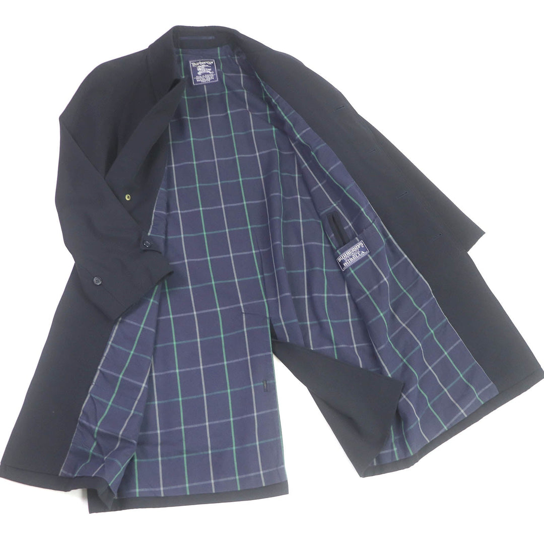 BURBERRY Stainless collar coat Outer material: 100% wool, Body lining: cotton, Sleeve lining: rayon Navy mens B89B Used Authentic