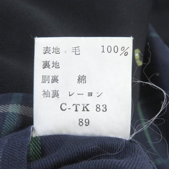 BURBERRY Stainless collar coat Outer material: 100% wool, Body lining: cotton, Sleeve lining: rayon Navy mens B89B Used Authentic