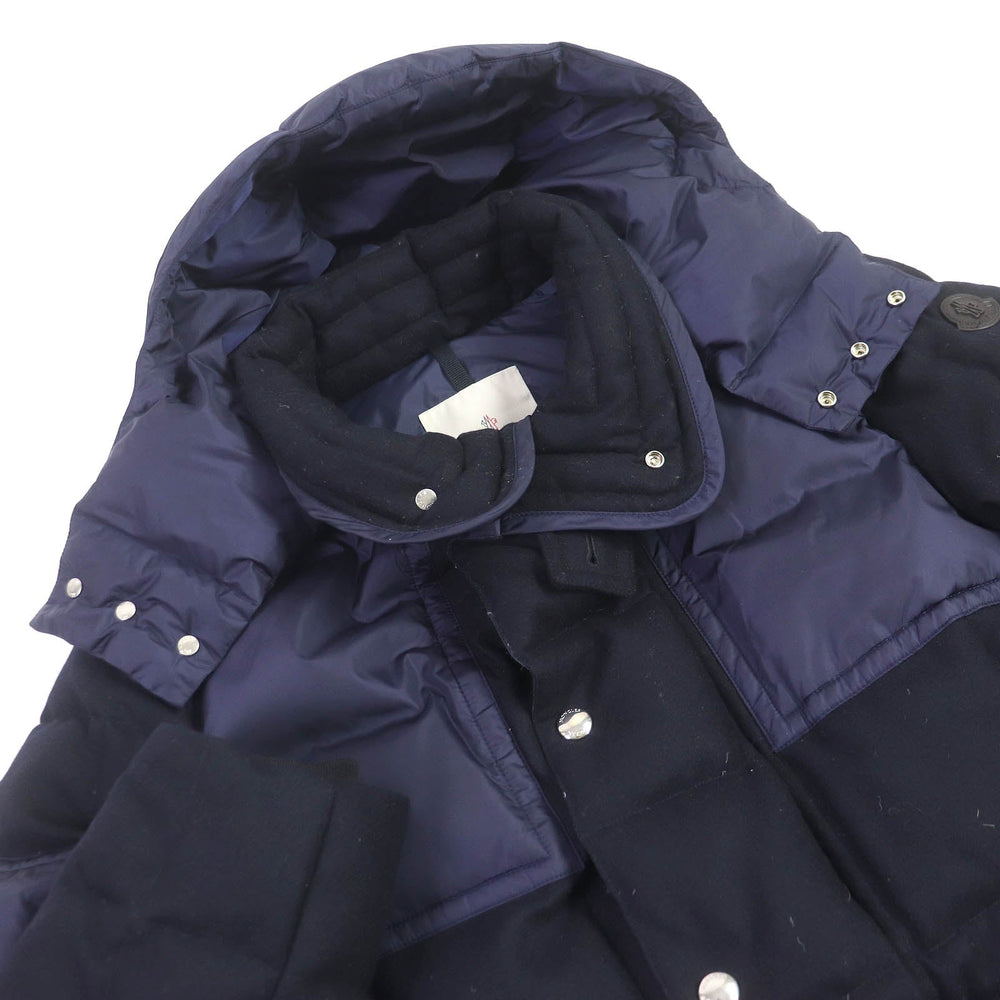MONCLER down coat Outer: 100% wool, Lining: 100% nylon, Filling: 90% down, Filling: 10% feather Navy WILSON GIUBBOTTO mens 2 Used Authentic