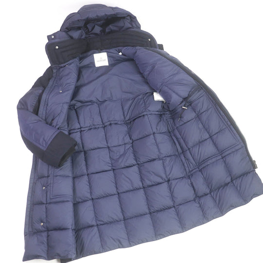 MONCLER down coat Outer: 100% wool, Lining: 100% nylon, Filling: 90% down, Filling: 10% feather Navy WILSON GIUBBOTTO mens 2 Used Authentic