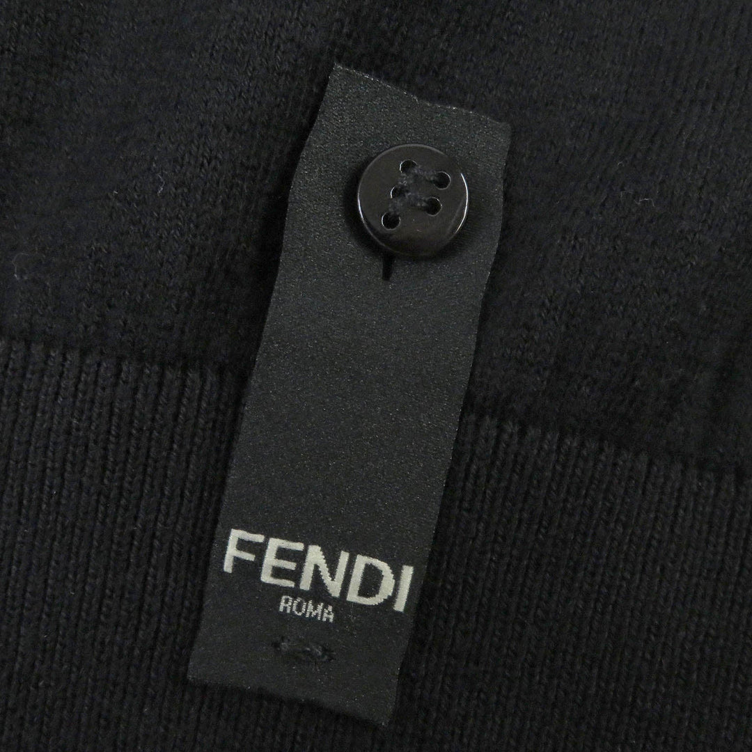 FENDI knit FZZ284 Main: 85% cotton, Main: 15% cashmere black mens 46 Used Authentic