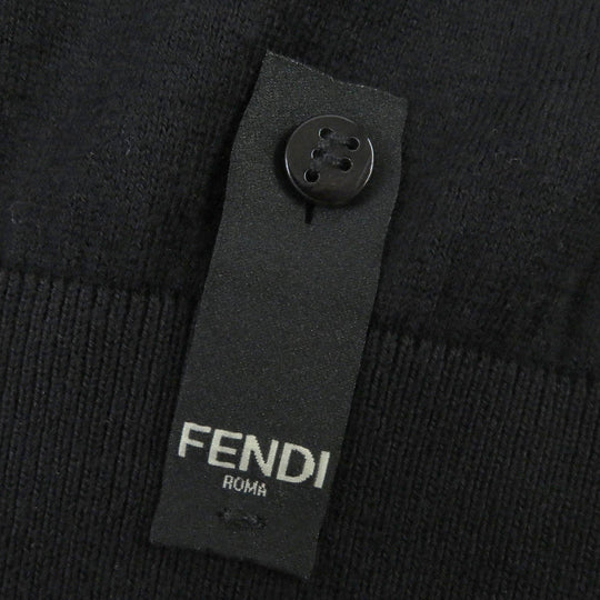 FENDI knit FZZ284 Main: 85% cotton, Main: 15% cashmere black mens 46 Used Authentic