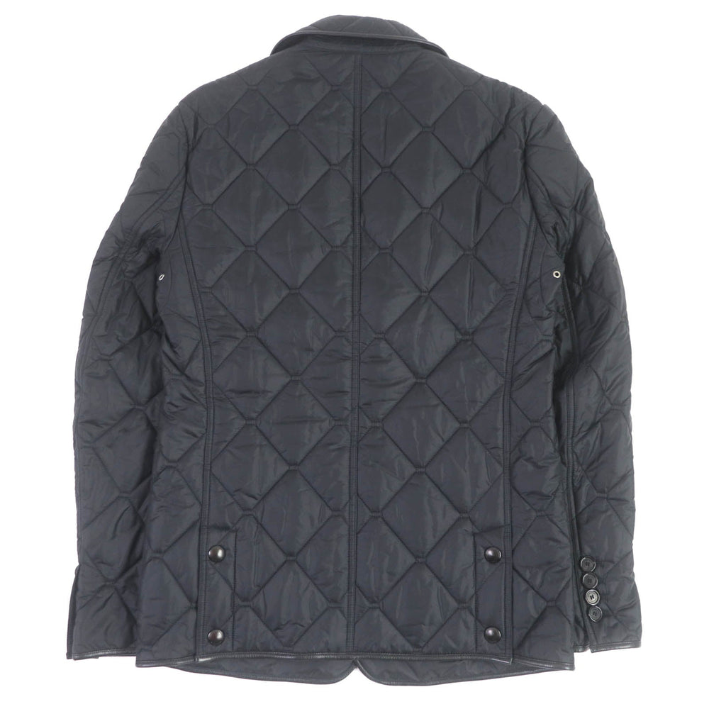 BURBERRY LONDON Blouson 3955308 Outer: 100% nylon, Lining: 55% acetate, Lining: 45% rayon, Filling: 100% polyester, Part: Lamb leather black mens 46 Used Authentic