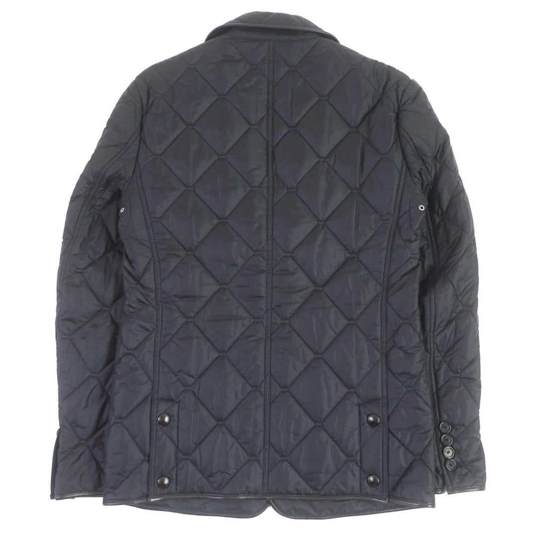 BURBERRY LONDON Blouson 3955308 Outer: 100% nylon, Lining: 55% acetate, Lining: 45% rayon, Filling: 100% polyester, Part: Lamb leather black mens 46 Used Authentic