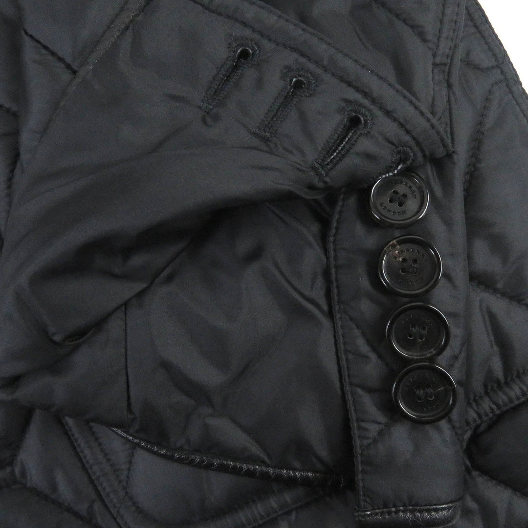 BURBERRY LONDON Blouson 3955308 Outer: 100% nylon, Lining: 55% acetate, Lining: 45% rayon, Filling: 100% polyester, Part: Lamb leather black mens 46 Used Authentic