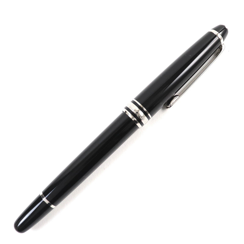 MONTBLANC Ballpoint pen Resin, Platinum Black Silver Meisterstck mens Used Authentic