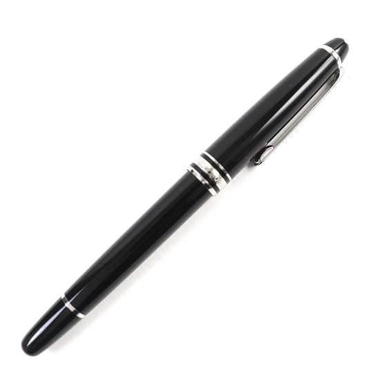 MONTBLANC Ballpoint pen Resin, Platinum Black Silver Meisterstck mens Used Authentic