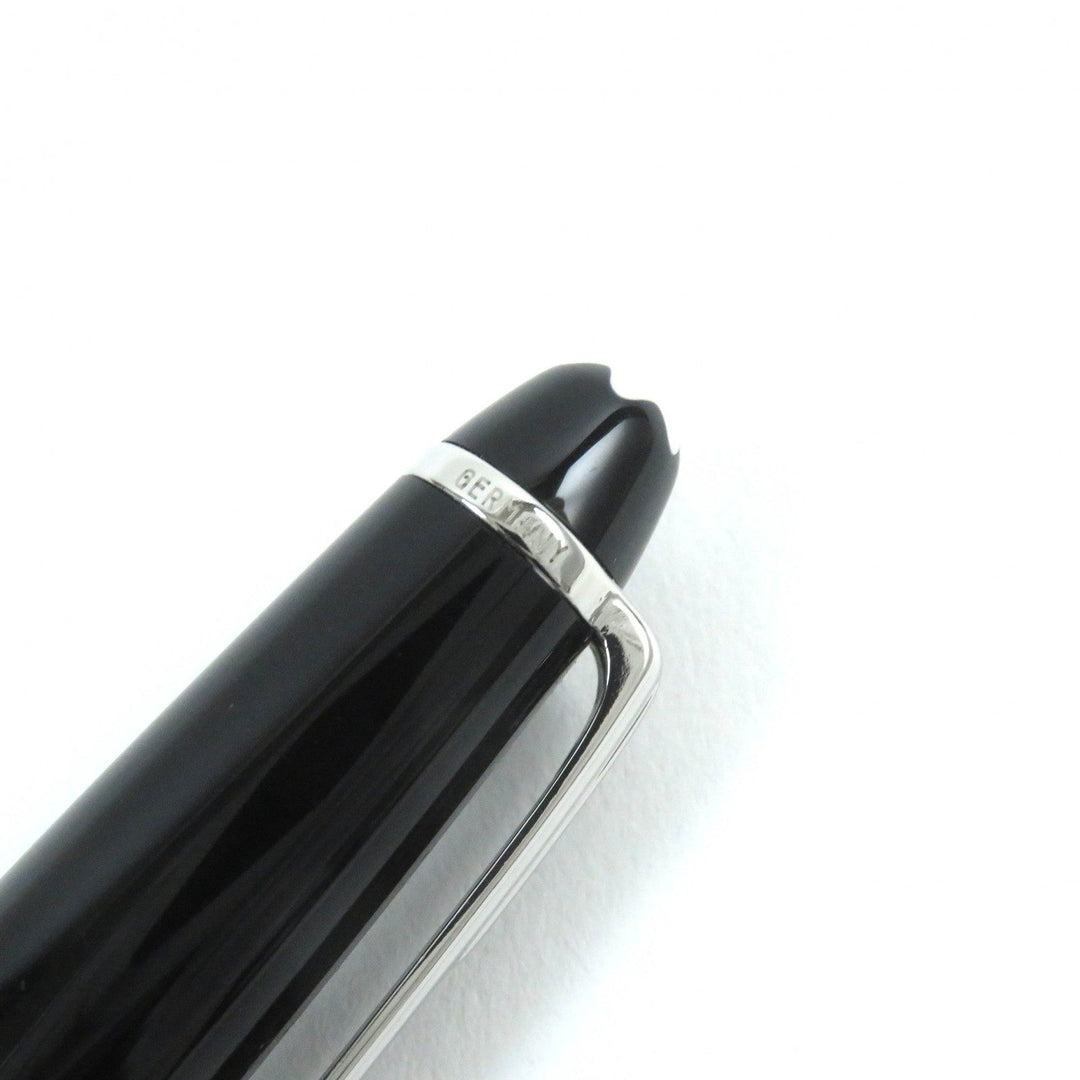 MONTBLANC Ballpoint pen Resin, Platinum Black Silver Meisterstck mens Used Authentic