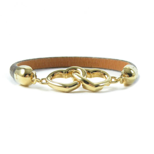 LOUIS VUITTON bracelet M6758 Main: Leather Brown Bracelet Say Yes Women 19 Used Authentic