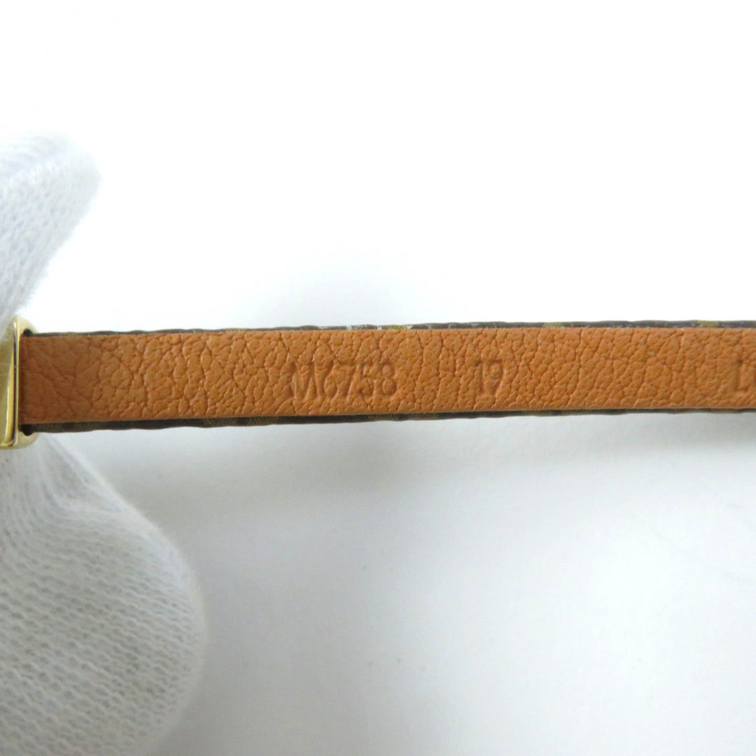 LOUIS VUITTON bracelet M6758 Main: Leather Brown Bracelet Say Yes Women 19 Used Authentic