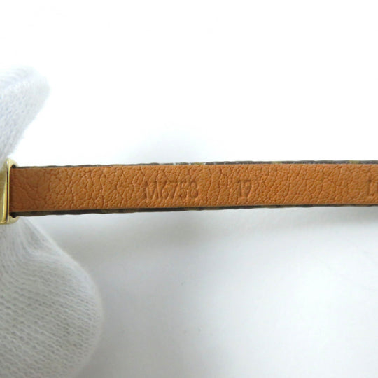 LOUIS VUITTON bracelet M6758 Main: Leather Brown Bracelet Say Yes Women 19 Used Authentic