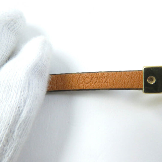 LOUIS VUITTON bracelet M6758 Main: Leather Brown Bracelet Say Yes Women 19 Used Authentic