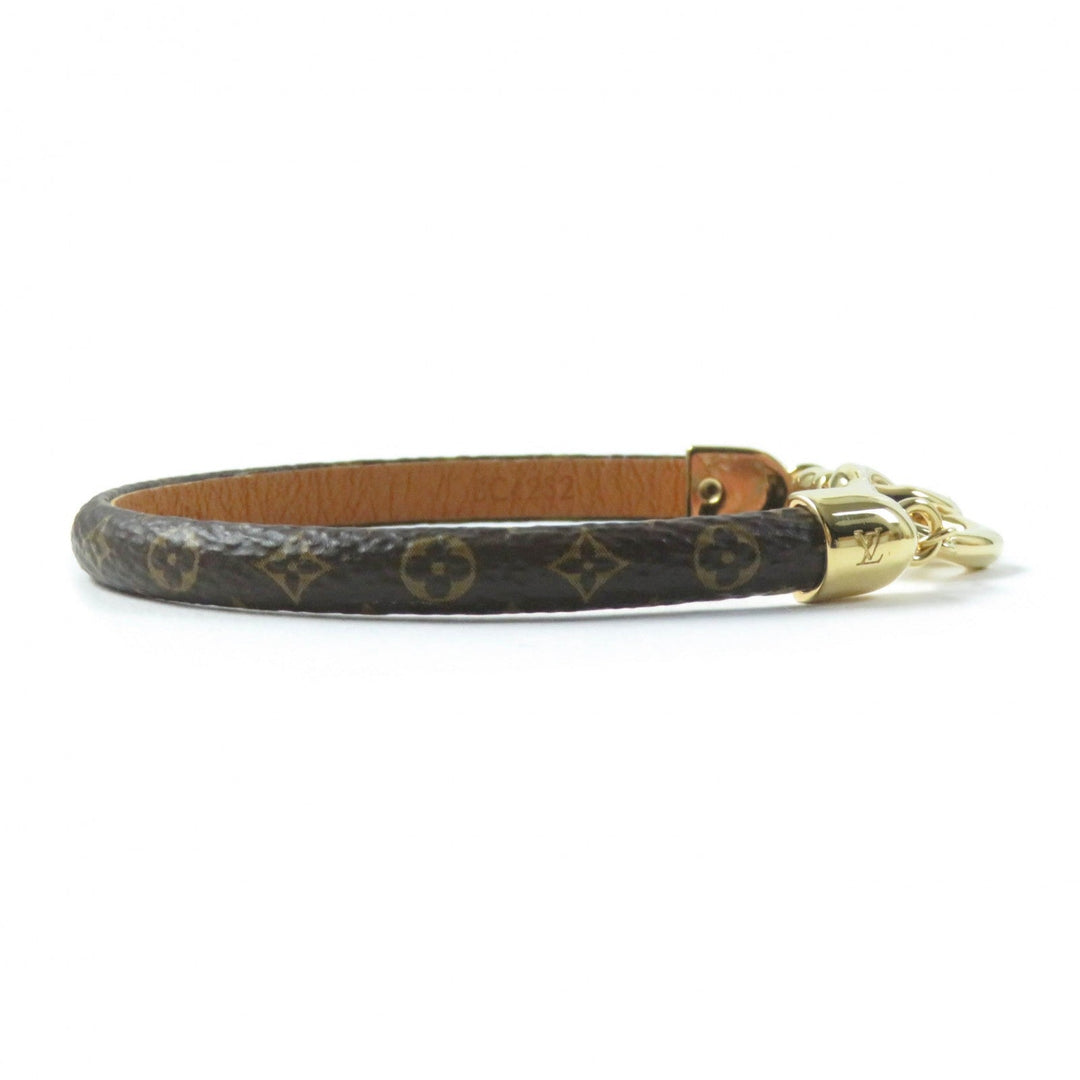LOUIS VUITTON bracelet M6758 Main: Leather Brown Bracelet Say Yes Women 19 Used Authentic