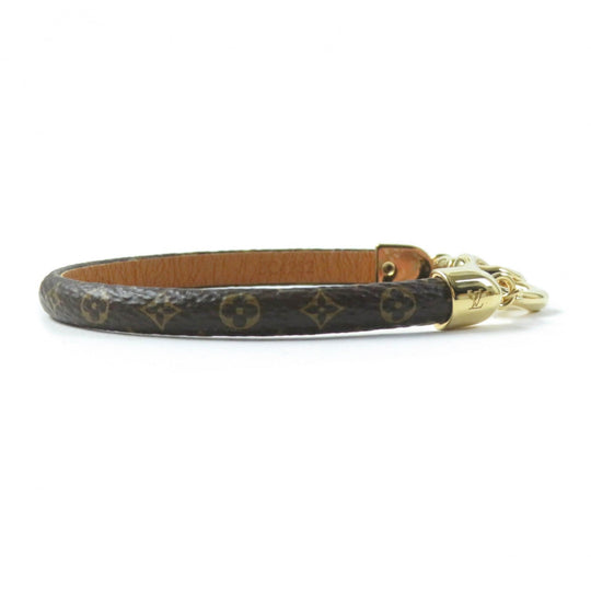 LOUIS VUITTON bracelet M6758 Main: Leather Brown Bracelet Say Yes Women 19 Used Authentic
