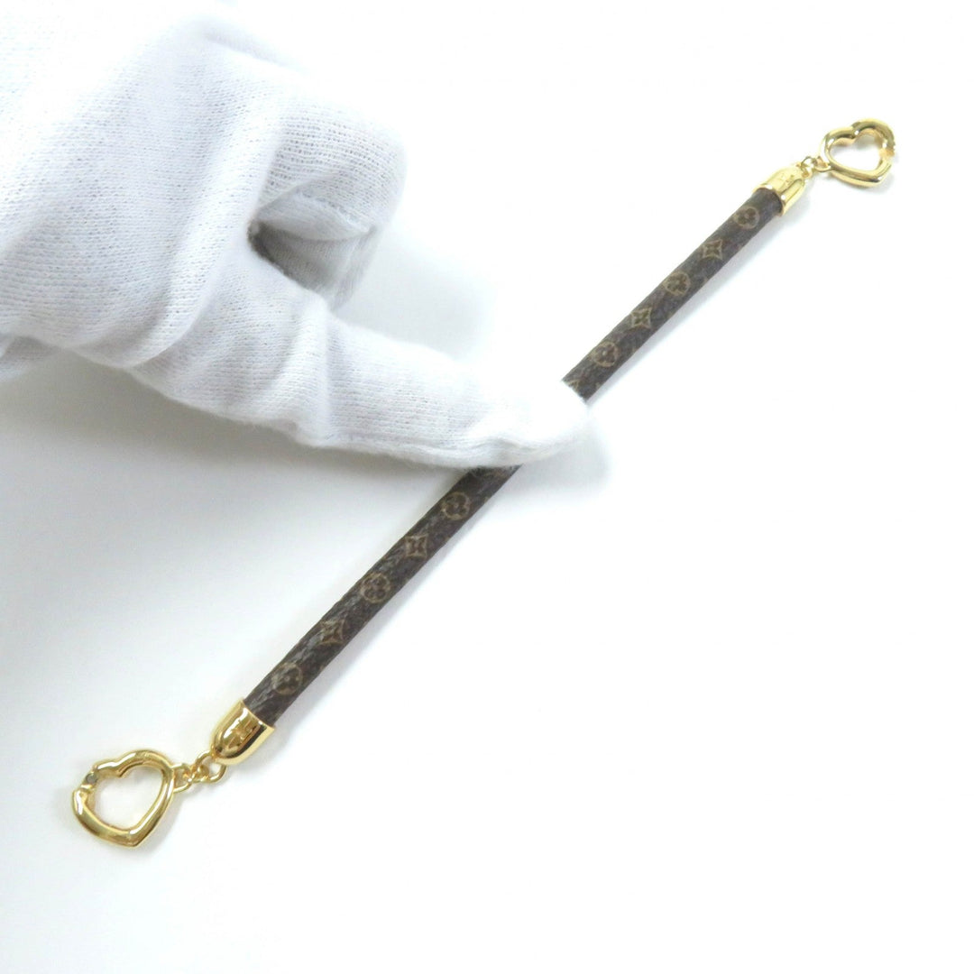 LOUIS VUITTON bracelet M6758 Main: Leather Brown Bracelet Say Yes Women 19 Used Authentic