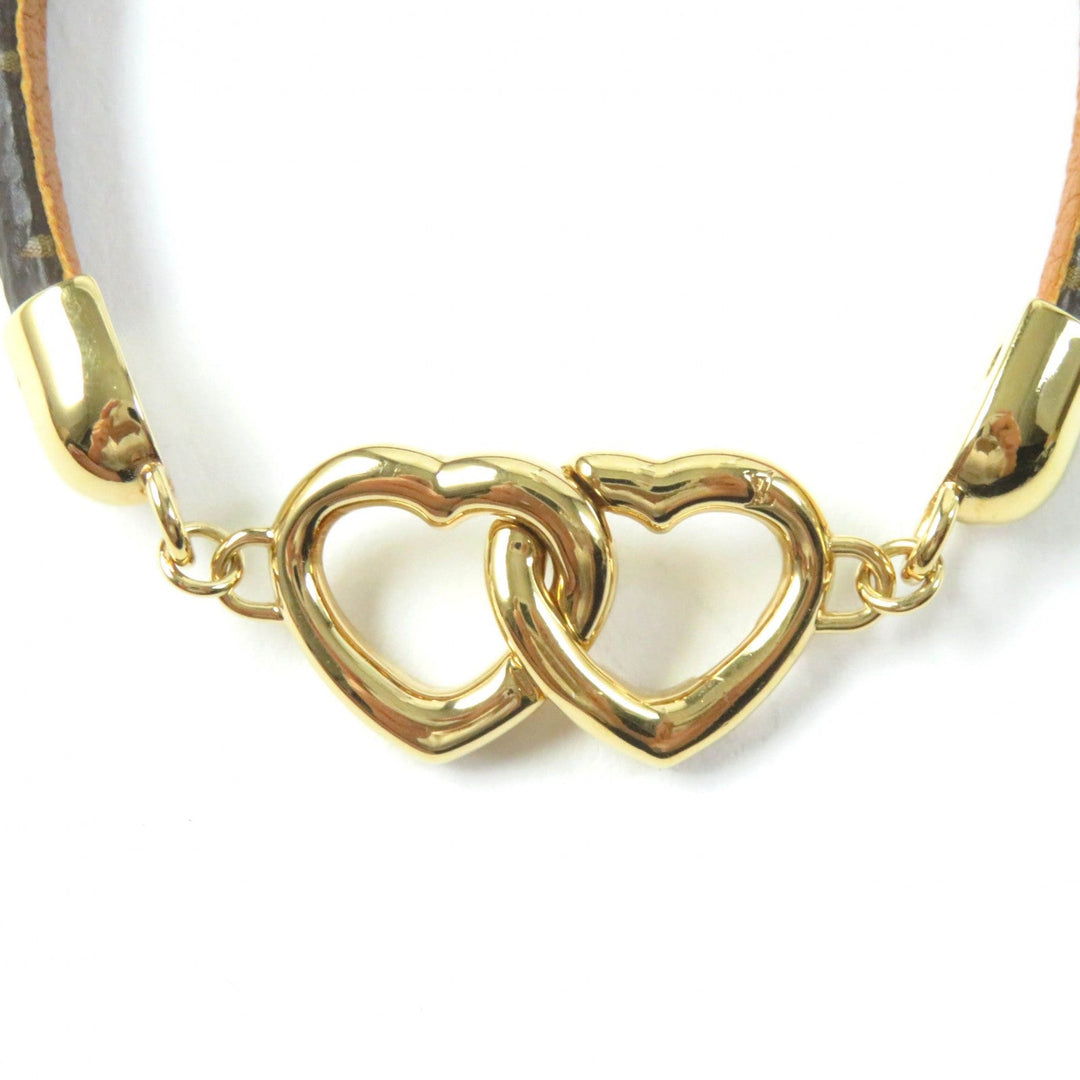 LOUIS VUITTON bracelet M6758 Main: Leather Brown Bracelet Say Yes Women 19 Used Authentic