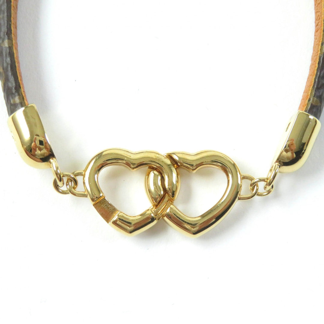LOUIS VUITTON bracelet M6758 Main: Leather Brown Bracelet Say Yes Women 19 Used Authentic