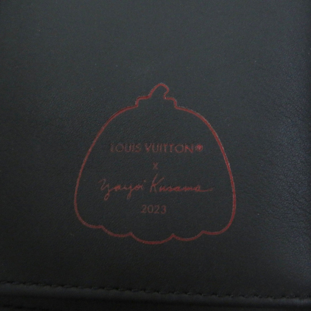 LOUIS VUITTON Long Wallet Purse M81904 Main: Taurillon Clemence Monogram Black red Women Used Authentic