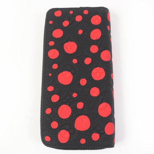 LOUIS VUITTON Long Wallet Purse M81904 Main: Taurillon Clemence Monogram Black red Women Used Authentic