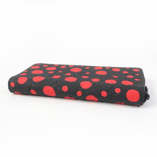 LOUIS VUITTON Long Wallet Purse M81904 Main: Taurillon Clemence Monogram Black red Women Used Authentic