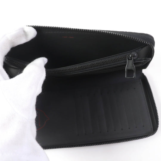 LOUIS VUITTON Long Wallet Purse M81904 Main: Taurillon Clemence Monogram Black red Women Used Authentic