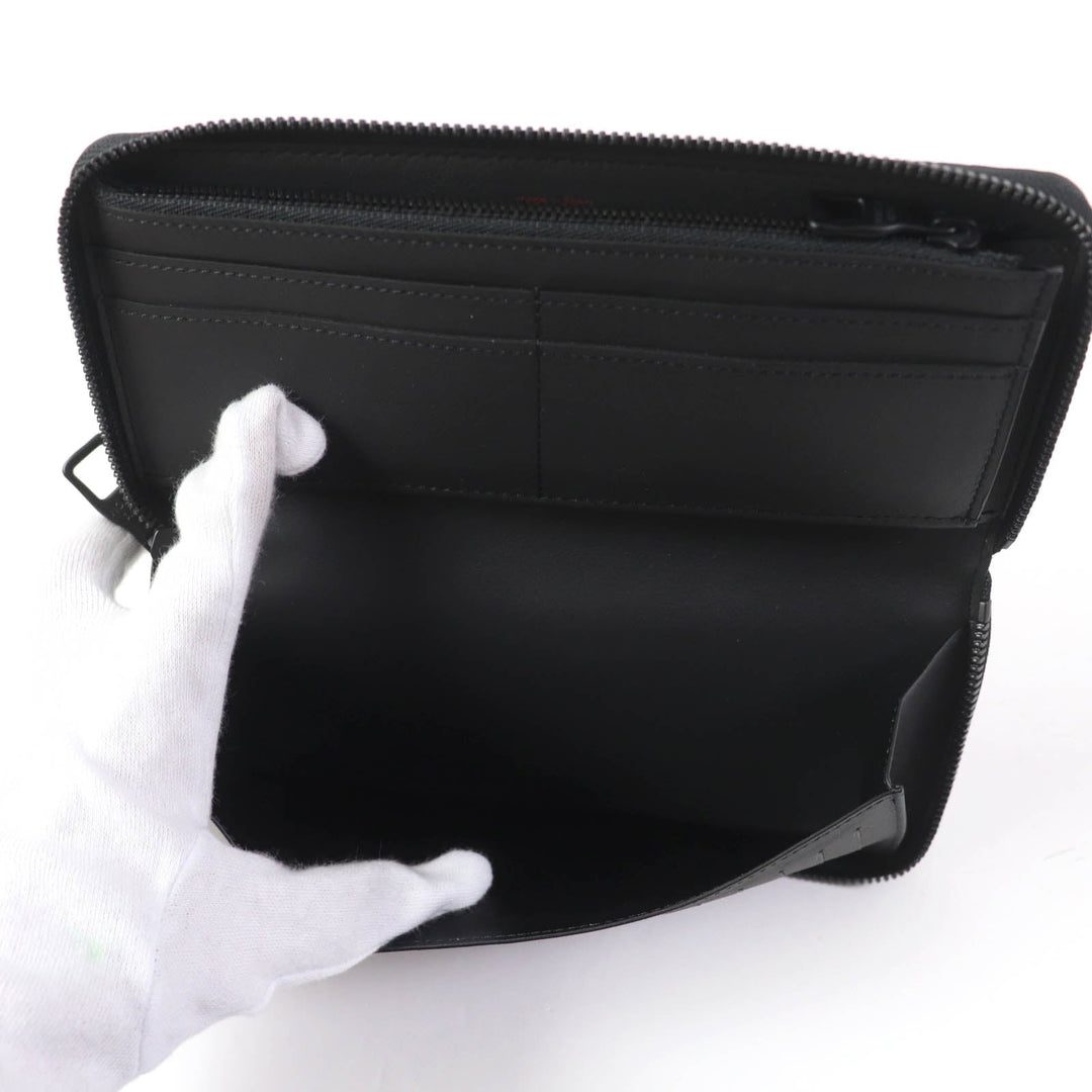 LOUIS VUITTON Long Wallet Purse M81904 Main: Taurillon Clemence Monogram Black red Women Used Authentic