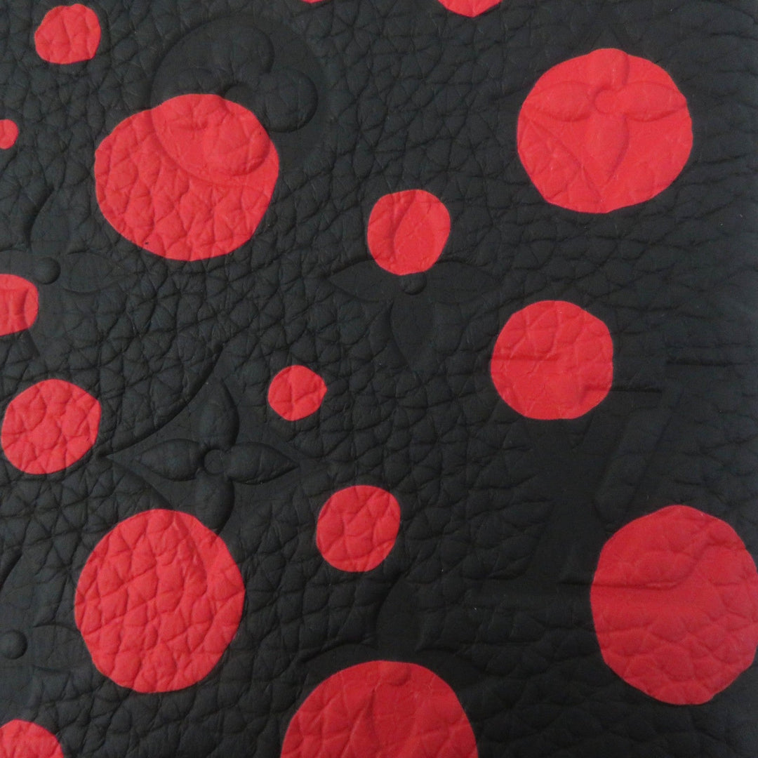 LOUIS VUITTON Long Wallet Purse M81904 Main: Taurillon Clemence Monogram Black red Women Used Authentic