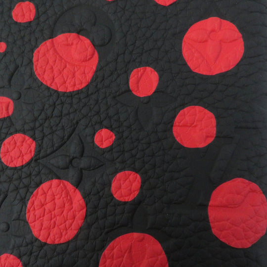 LOUIS VUITTON Long Wallet Purse M81904 Main: Taurillon Clemence Monogram Black red Women Used Authentic