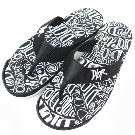 Dior HOMME Beach sandal 3SA086YYJ Main: Rubber Black White mens 44 Used Authentic