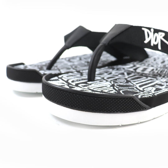 Dior HOMME Beach sandal 3SA086YYJ Main: Rubber Black White mens 44 Used Authentic