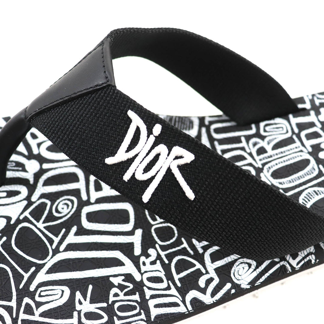 Dior HOMME Beach sandal 3SA086YYJ Main: Rubber Black White mens 44 Used Authentic