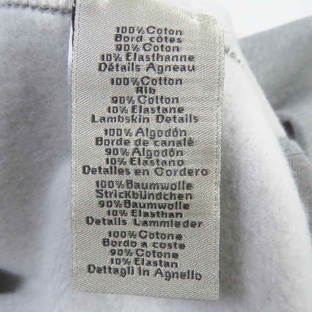 HERMES sweat Main: 100% cotton, Part: 90% cotton, Part: 10% elastane (polyurethane), Decoration: lambskin gray Chevaux en symmetry mens L Used Authentic