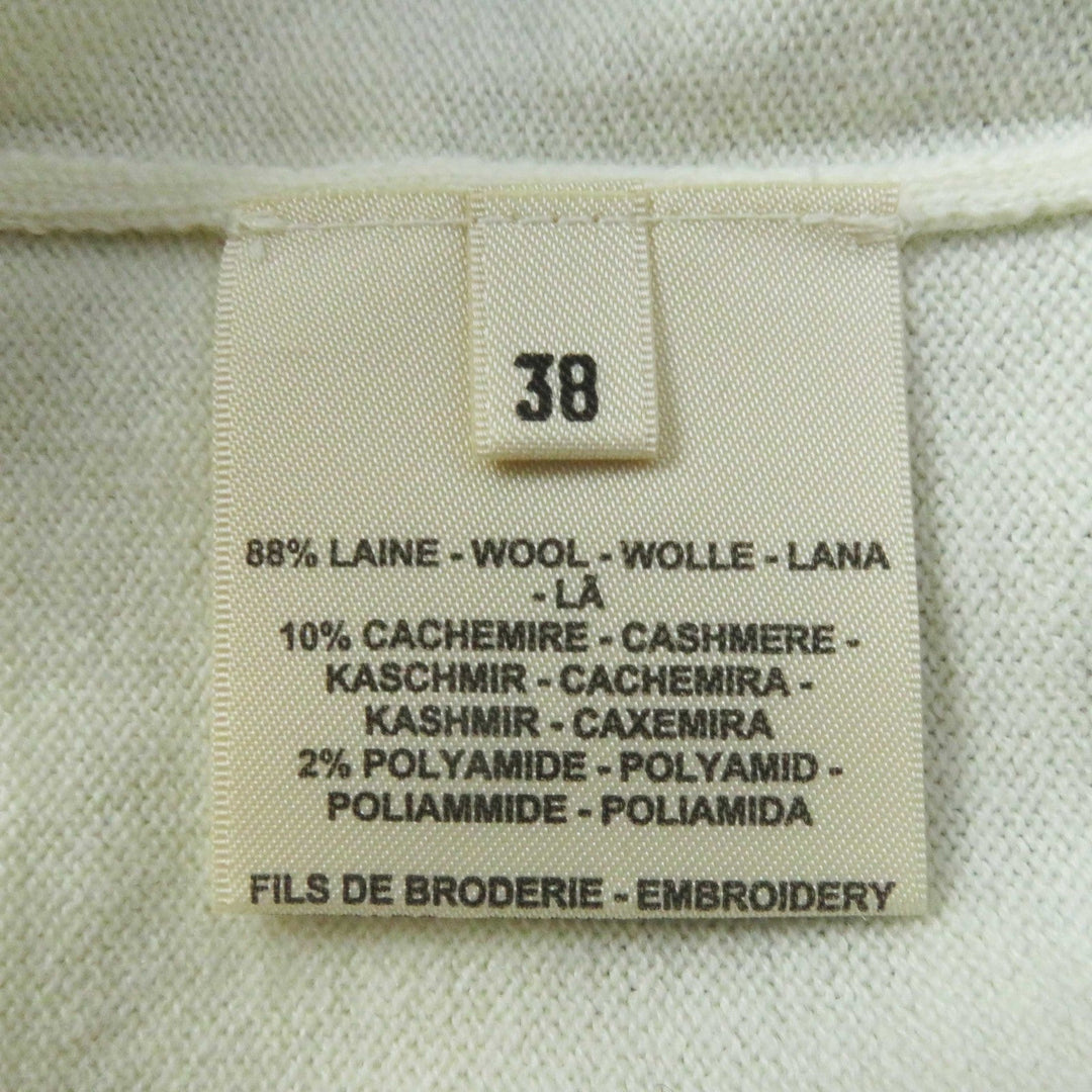 HERMES Short sleeve knit 4E2624D5 Outer material: 88% wool, Outer material: 10% cashmere, Outer material: 2% polyamide (nylon) Green Titanium ETRIERS Women 38 Used Authentic