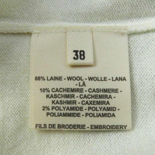 HERMES Short sleeve knit 4E2624D5 Outer material: 88% wool, Outer material: 10% cashmere, Outer material: 2% polyamide (nylon) Green Titanium ETRIERS Women 38 Used Authentic