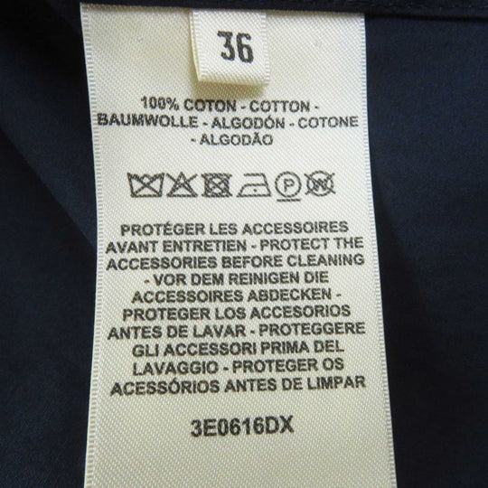 HERMES 3E0616DX Outer material: 100% cotton Navy Women 36 Used Authentic